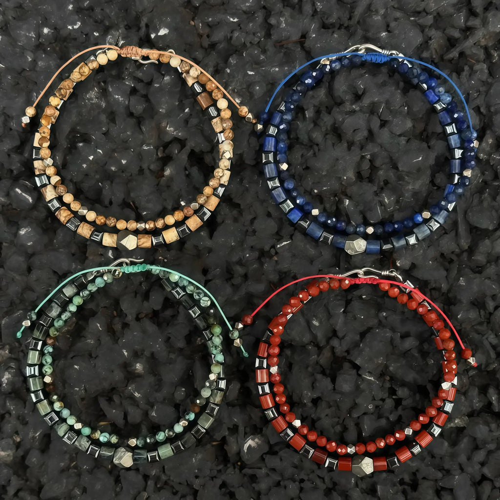 Wild‑Vibe Natural Stone Bracelet - Rootedness, Centering, Empowerment