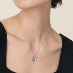 Linked Circles Silver Necklace | Birthday Jewelry for Mom/Grandma