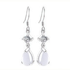 Vintage White Chalcedony 3‑Piece Jewelry Set - Wisdom