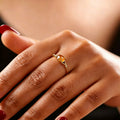Bague Citrine Naturelle Histoire de Rose Chance&Prospérité