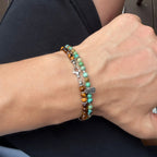Collier en cristal naturel couronne vintage