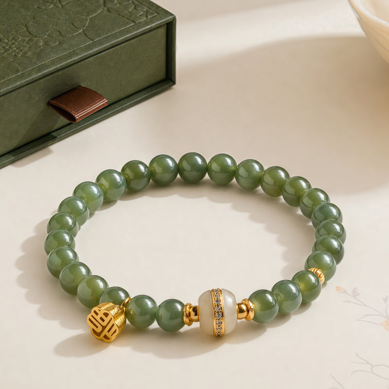 Bracelet Noble Cheval en Jade de Hetian