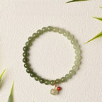 Bracelet en jade Hetian naturel Lotus Éclat Pur