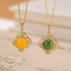 Ancient Oriental Hetian Jade Pendant Necklace - Luck & Perfection
