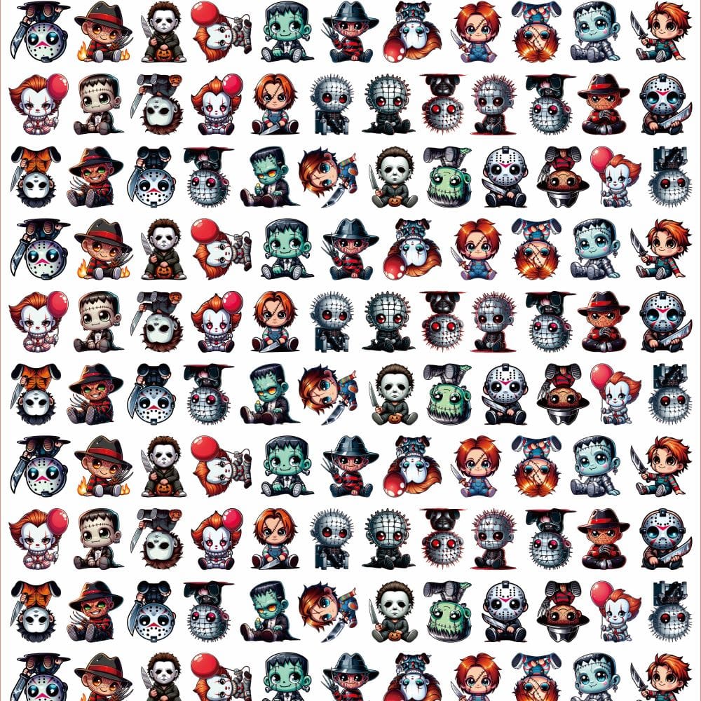 Halloween Characters 4cm Acrylic Charms for DIY match game-open in live