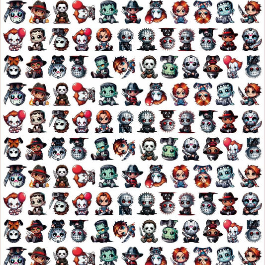 Halloween Characters 4cm Acrylic Charms for DIY match game-open in live