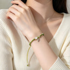 Star & Petal Adjustable Pull Hand-Woven Bracelet - Gentle Daily Styling