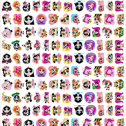Power Puff Girls 4cm Acrylic Charms for DIY match game-open in live