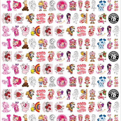 Strawberry Cake Girl 8cm Acrylic Charms for DIY match game-open in live