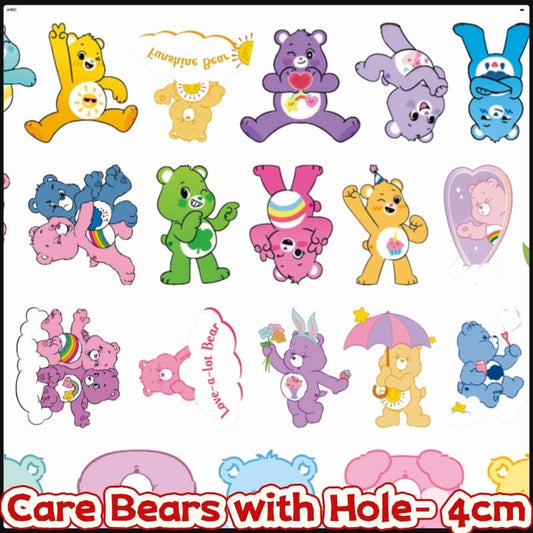 Care Bears with Hole 4cm Acrylic Charms for DIY match game-open in live