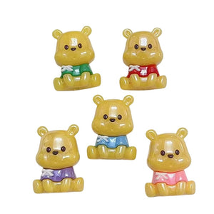 5pcs Yellow Bear Penbeads