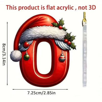 Christmas letter ornament