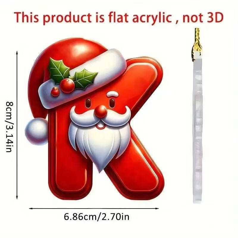 Christmas letter ornament