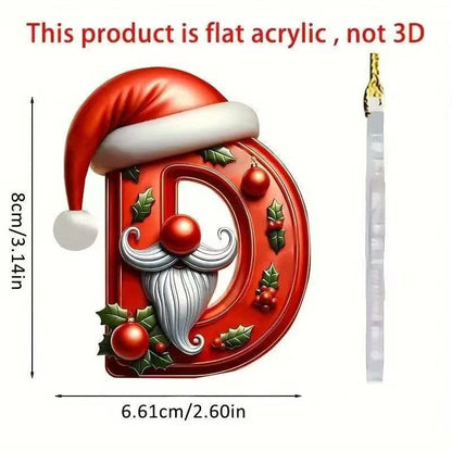 Christmas letter ornament