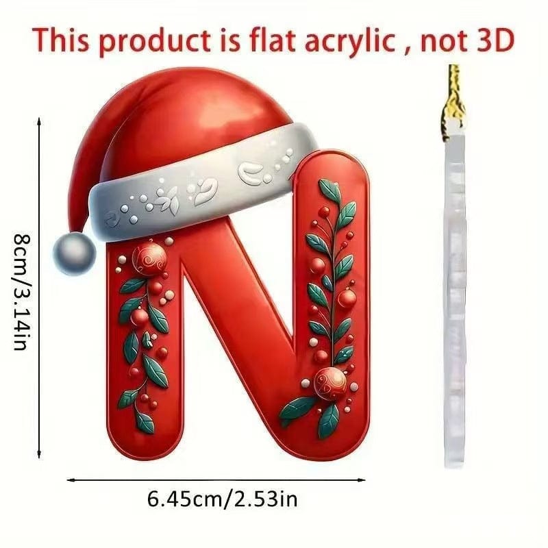 Christmas letter ornament