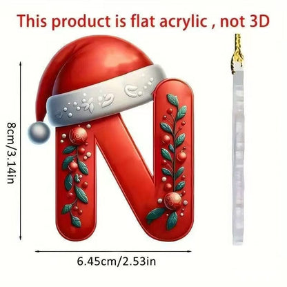 Christmas letter ornament