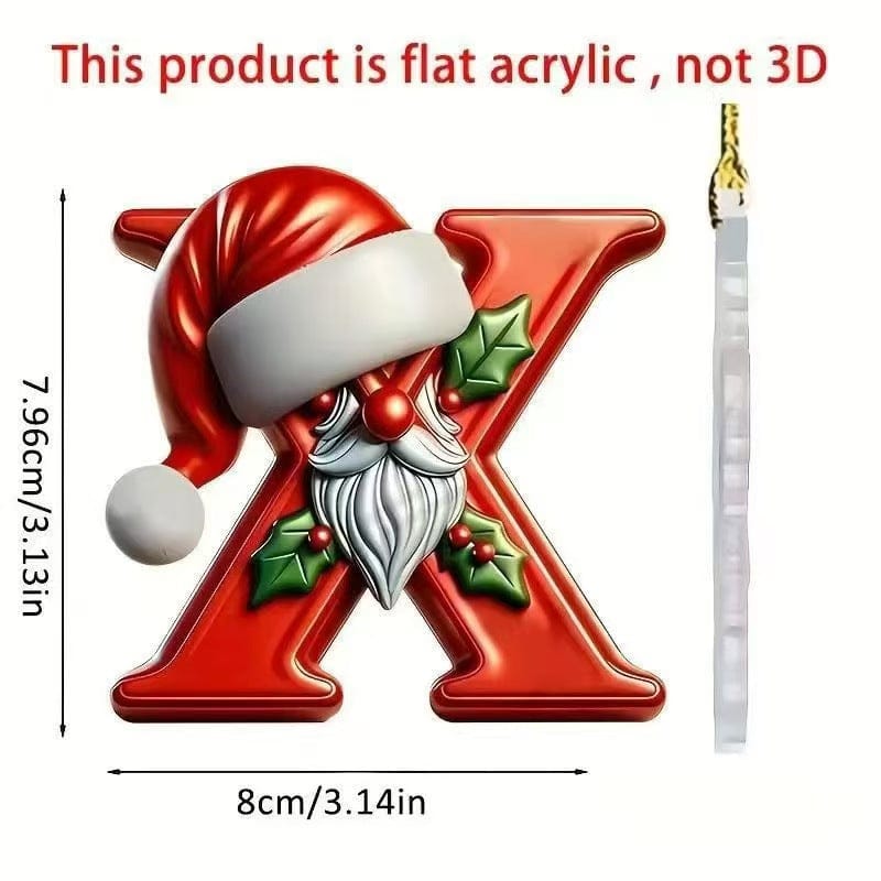 Christmas letter ornament