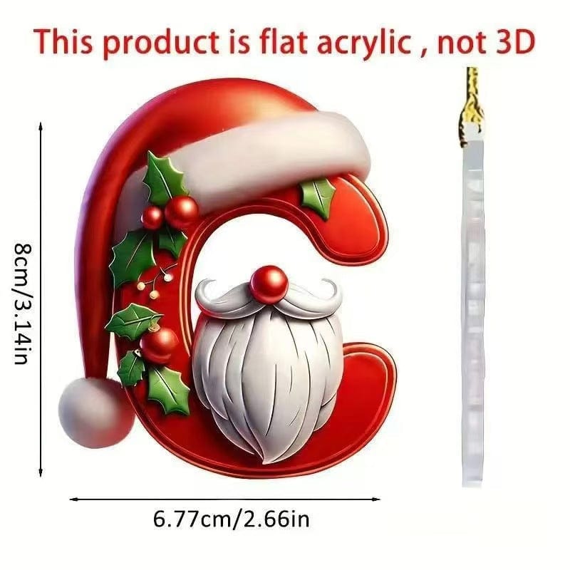 Christmas letter ornament