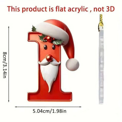 Christmas letter ornament