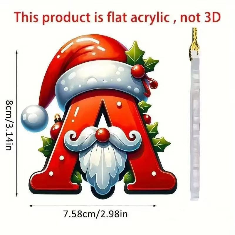 Christmas letter ornament