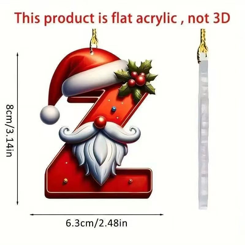 Christmas letter ornament