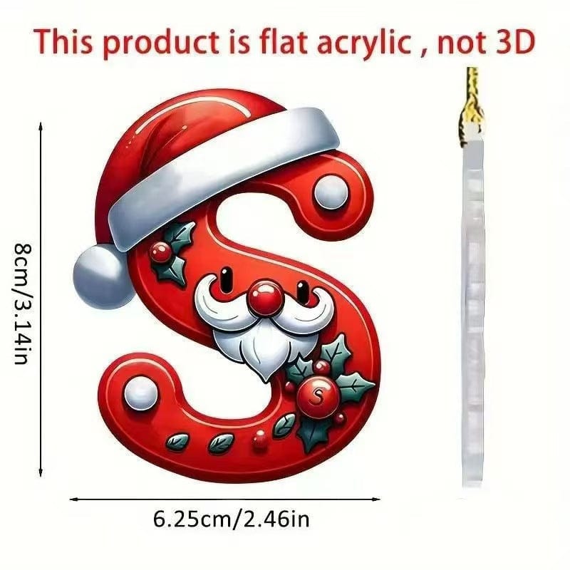 Christmas letter ornament