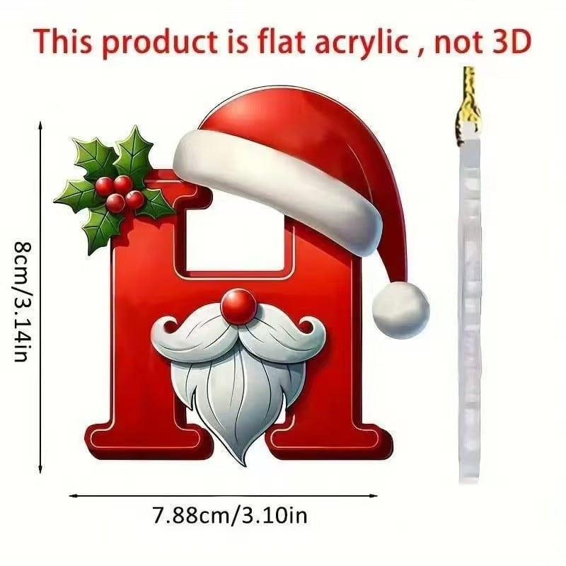 Christmas letter ornament