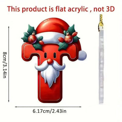 Christmas letter ornament