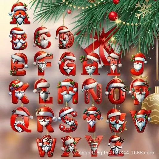 Christmas letter ornament