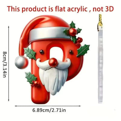 Christmas letter ornament