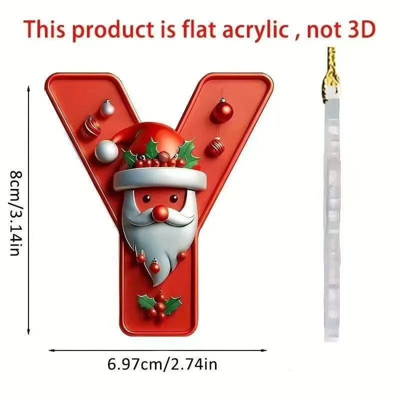 Christmas letter ornament