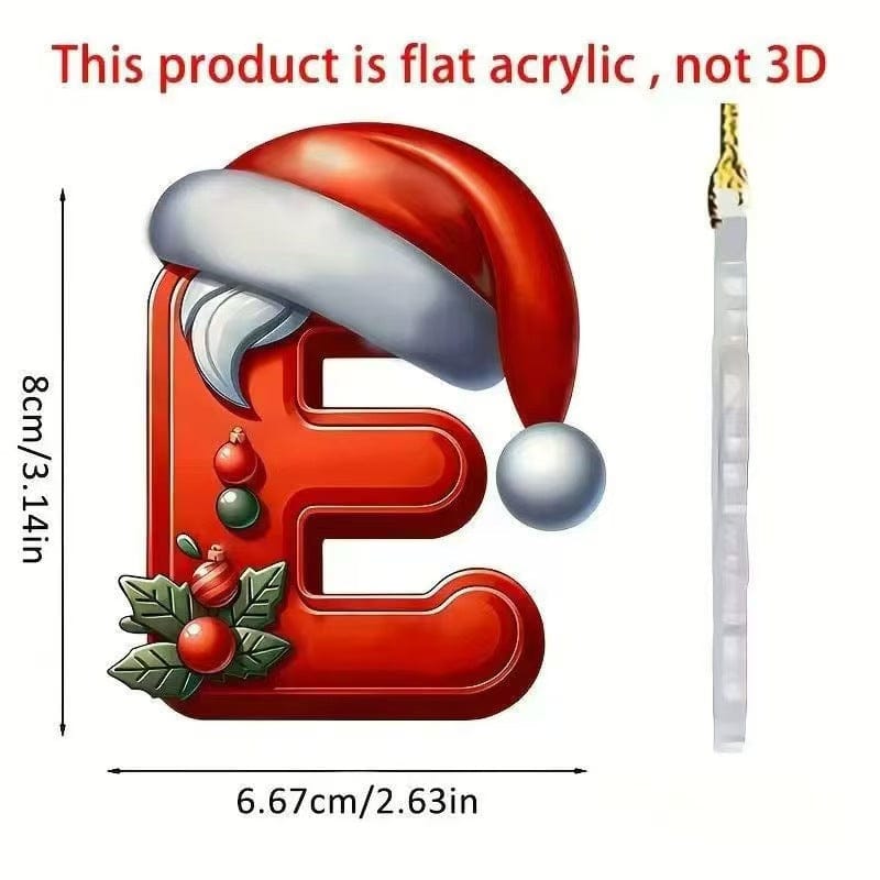Christmas letter ornament