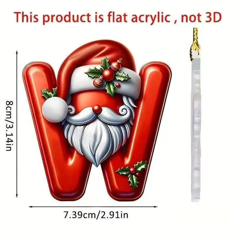 Christmas letter ornament