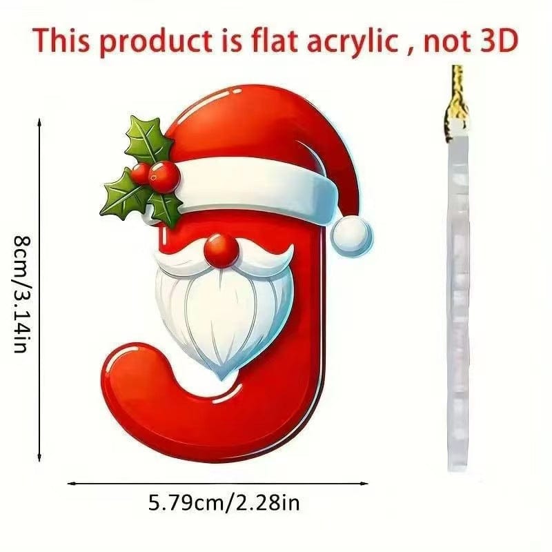 Christmas letter ornament