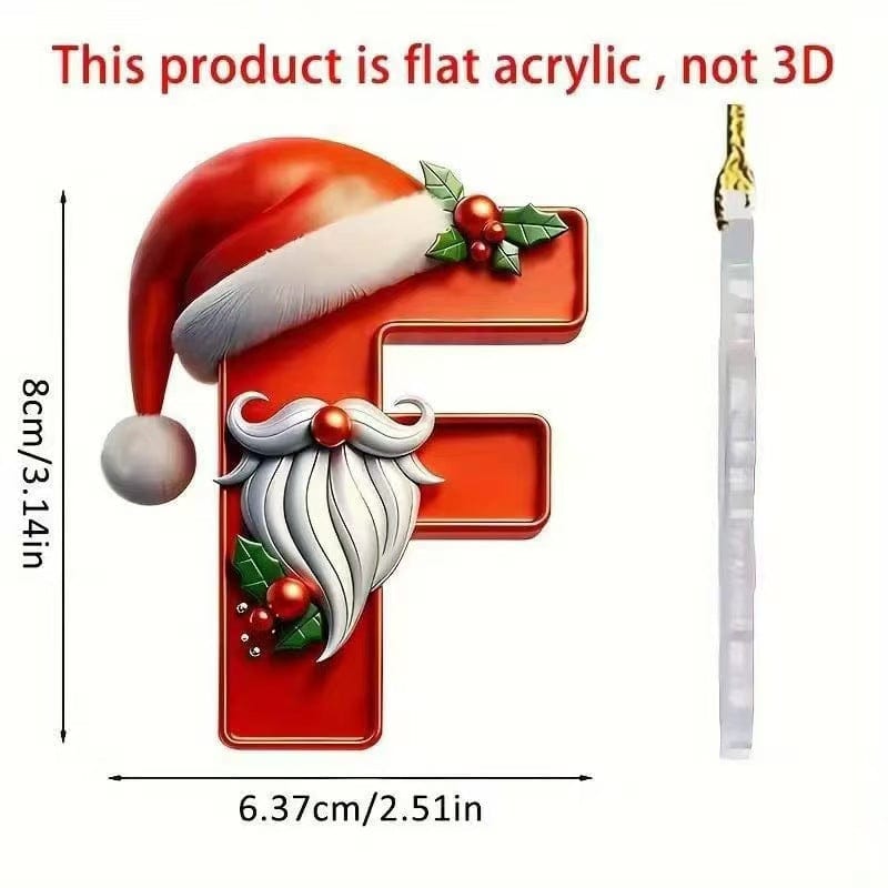 Christmas letter ornament