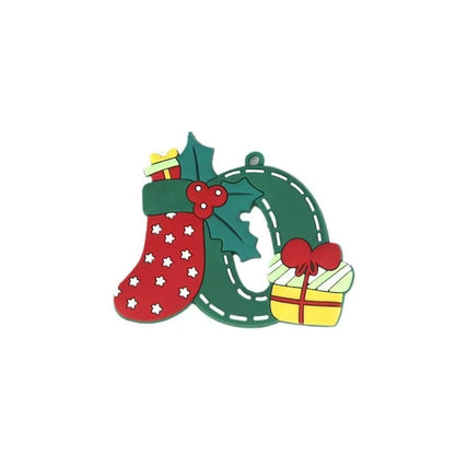 Christmas 2 letter ornament