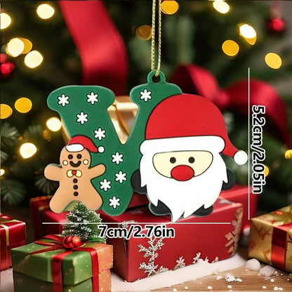 Christmas 2 letter ornament