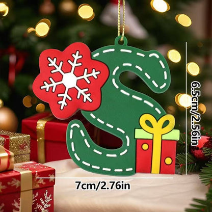 Christmas 2 letter ornament