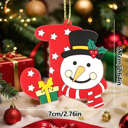 Christmas 2 letter ornament