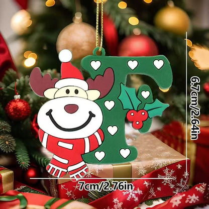 Christmas 2 letter ornament