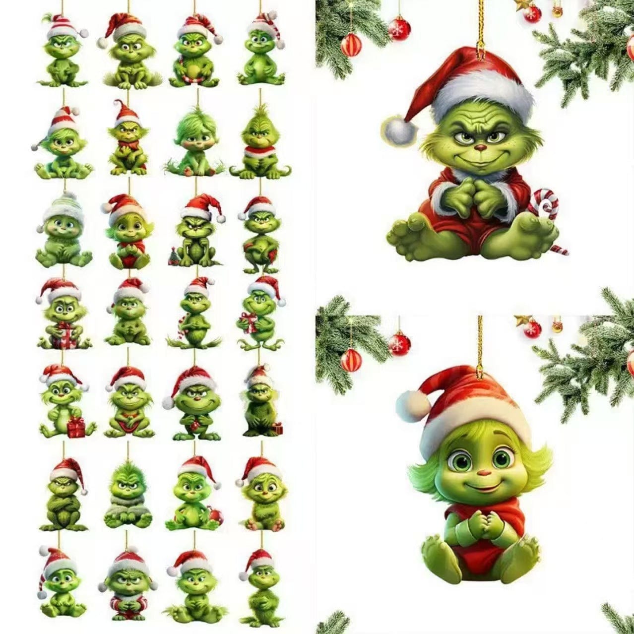 Grinch  ornament double game -open in live