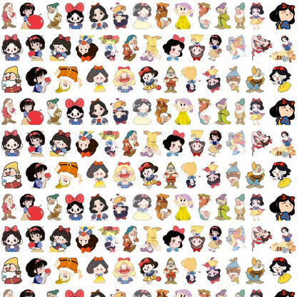 Snow White with 7 Drawfs 6cm Acrylic Charms for DIY match game-open in live