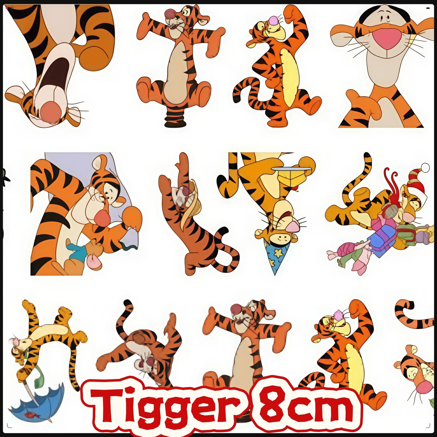 Tigger 8cm Acrylic Charms for DIY match game-open in live
