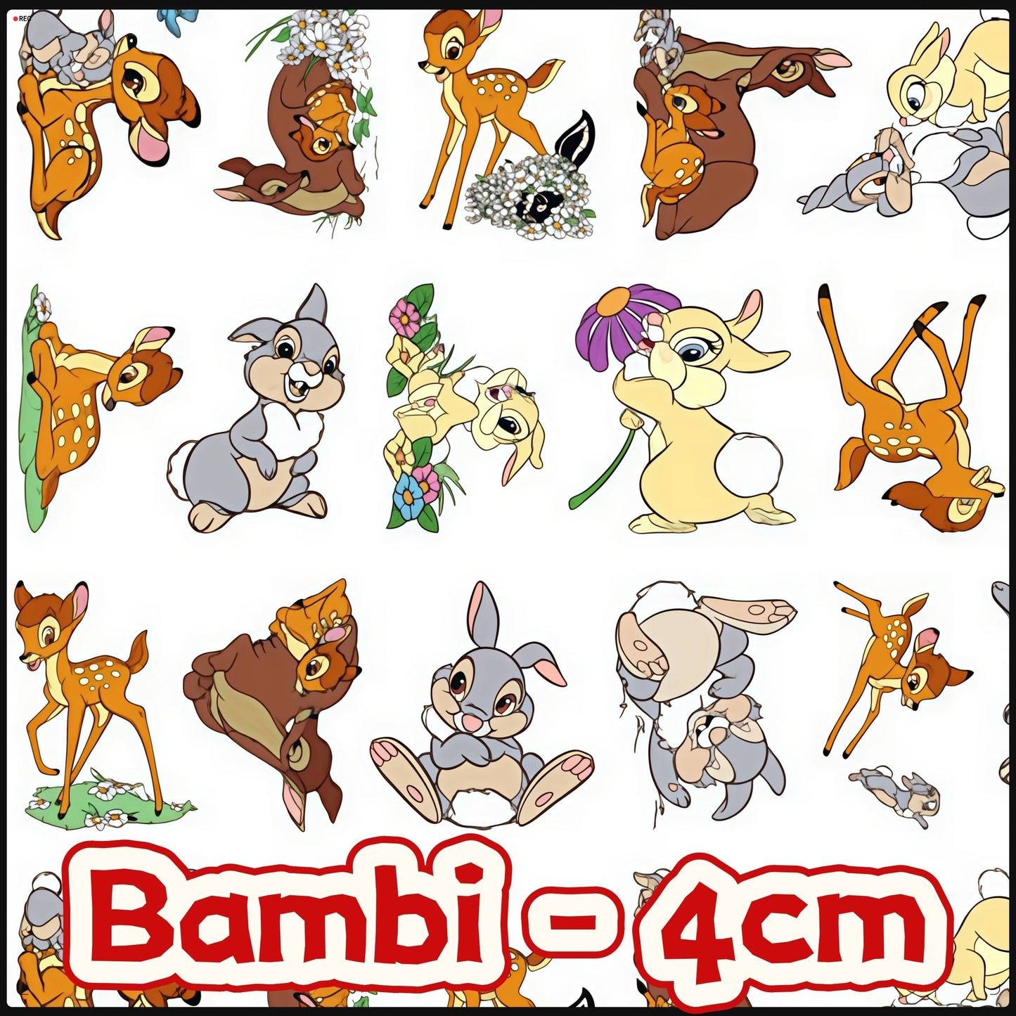 Bambi 4cm Acrylic Charms for DIY match game-open in live