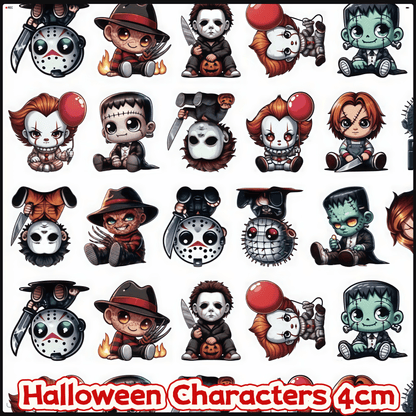 Halloween Characters 4cm Acrylic Charms for DIY match game-open in live