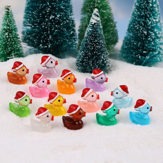 Xmas ducks(glow) 5  in 1 bag - open in live