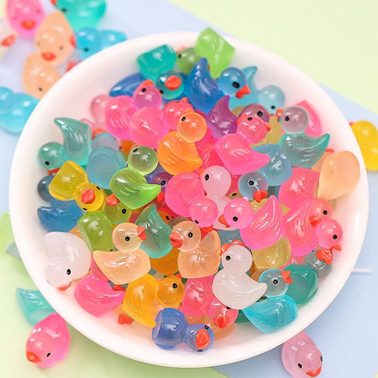 Colored ducks(glow) 5  in 1 bag-open in live