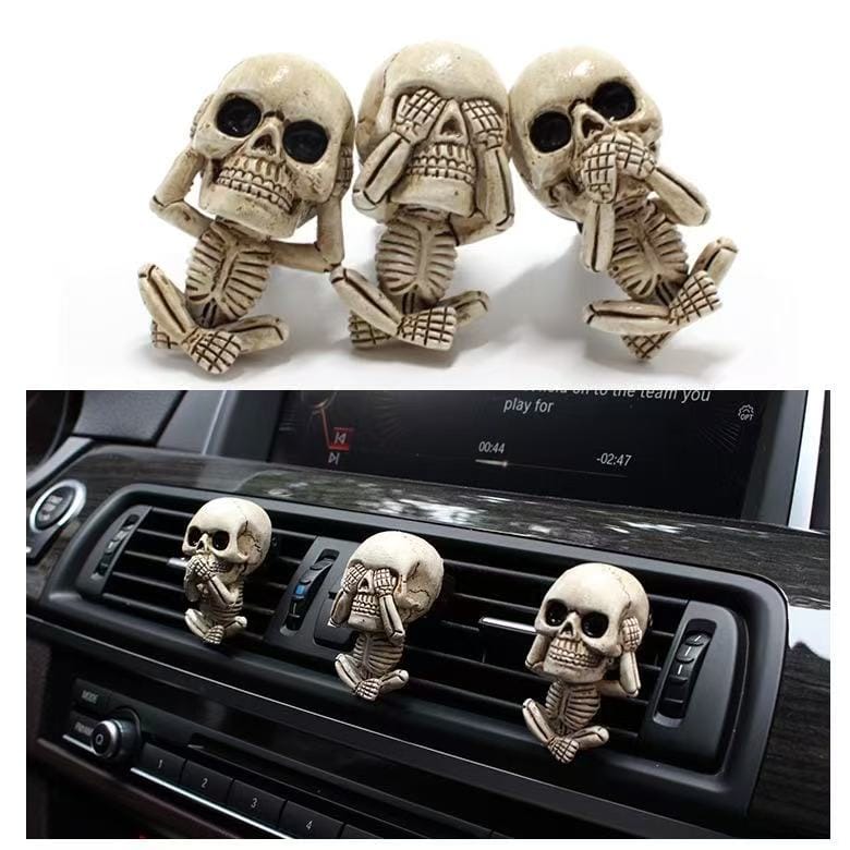 3pcs/set Skull Car Air Vent Clip