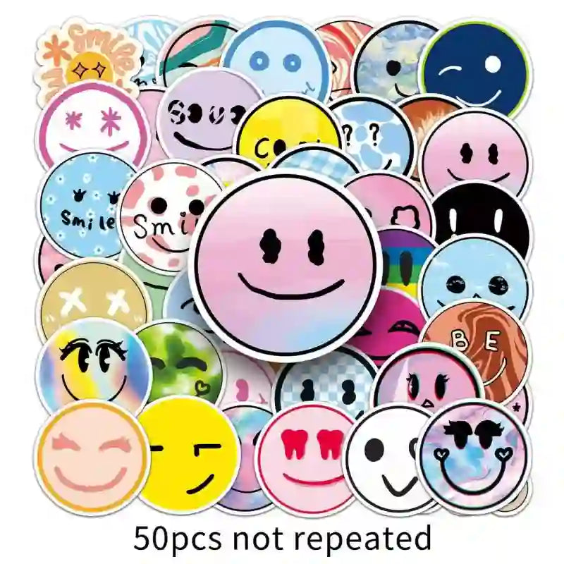 50pcs Smiling Stickers