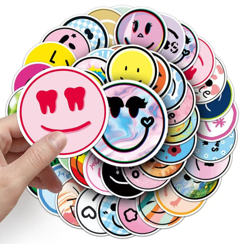 50pcs Smiling Stickers
